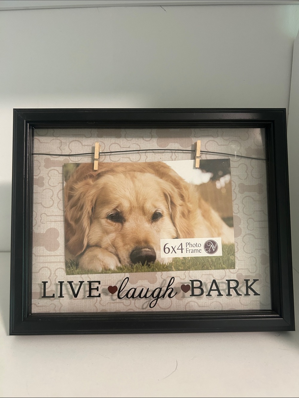 Dog and me picture frame - live laugh bark